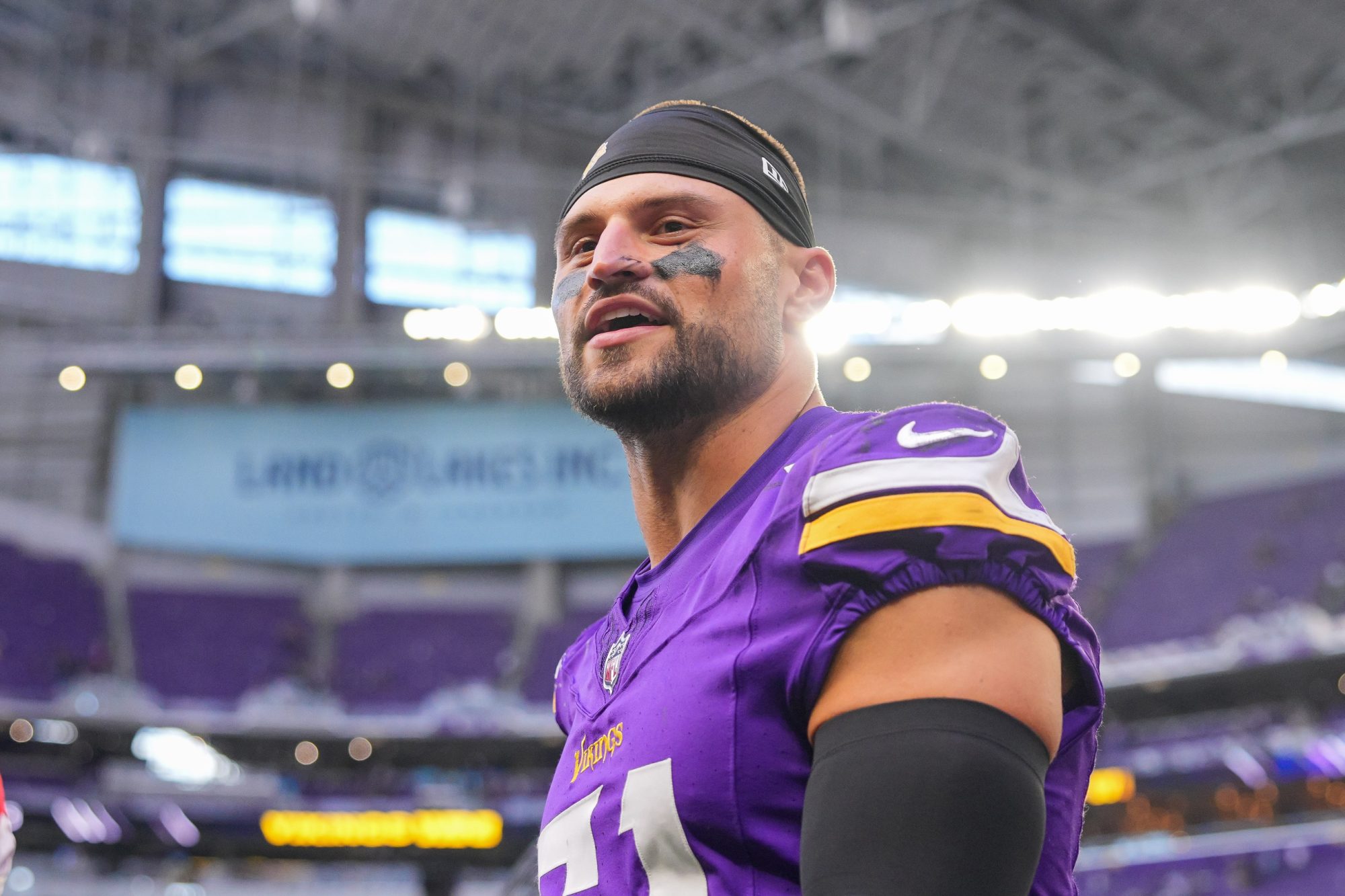 Aug 10, 2024; Minneapolis, Minnesota, USA; Minnesota Vikings linebacker Blake Cashman (51) after the game against the Las Vegas Raiders at U.S. Bank Stadium.